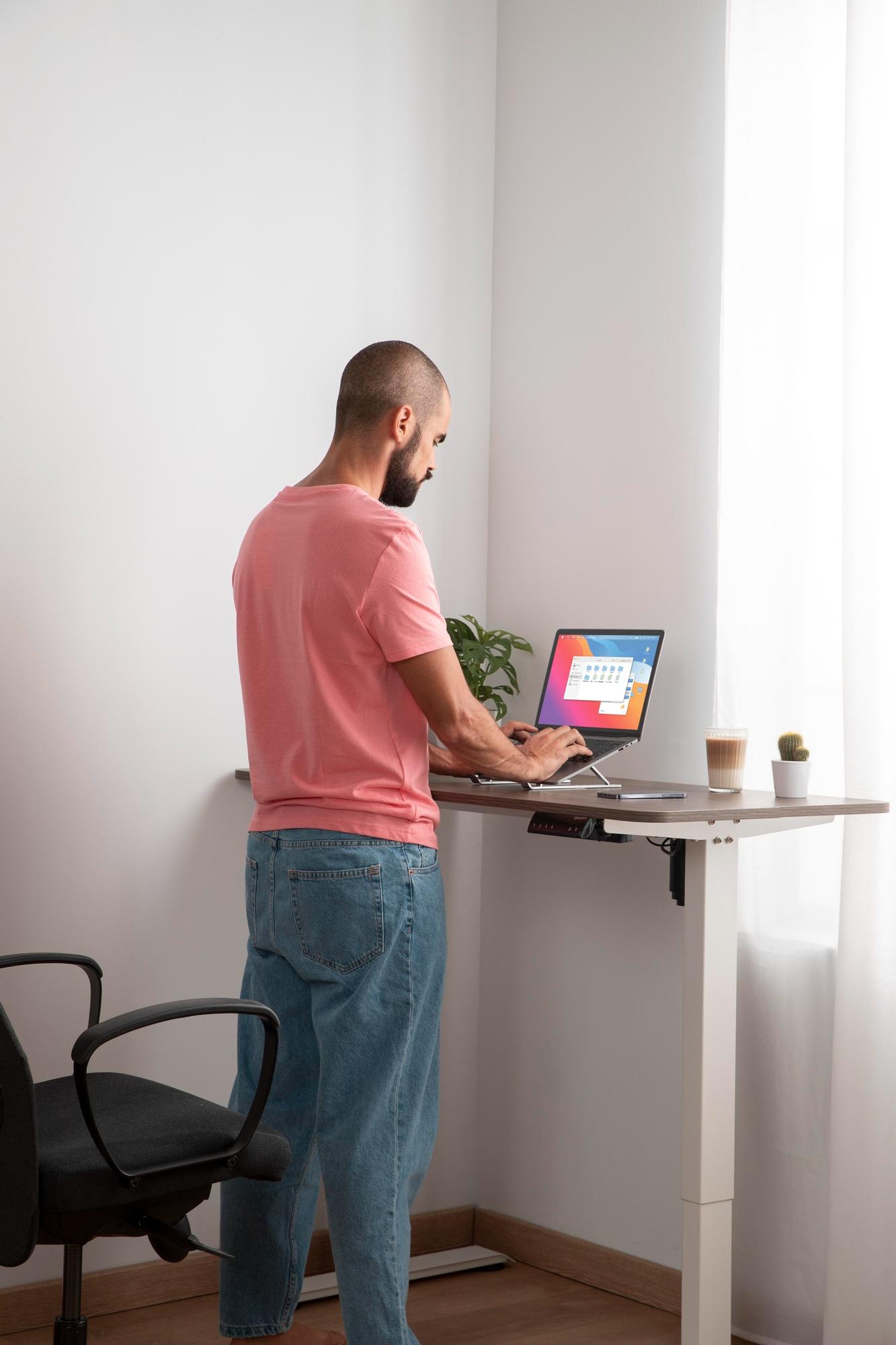 Person at standing desk